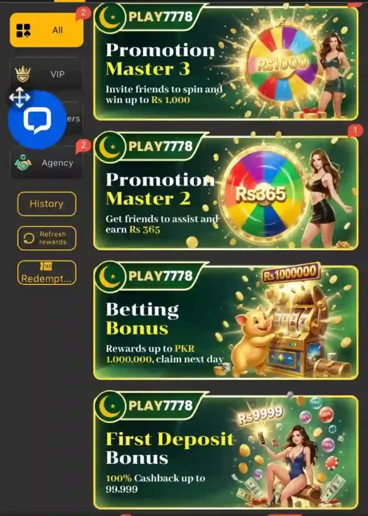 Play7778 Game Bonus 