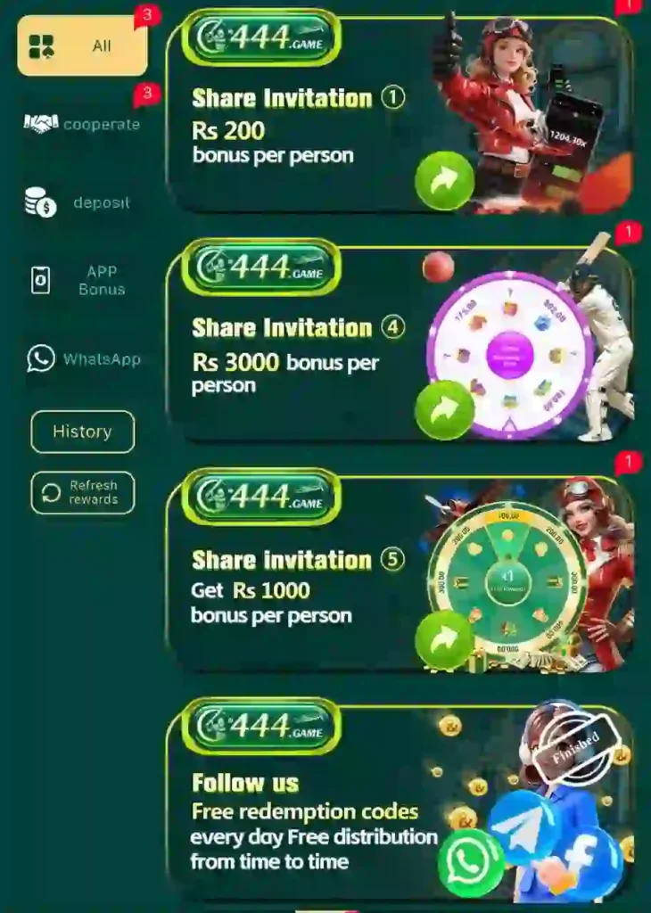 c444 game bonus section