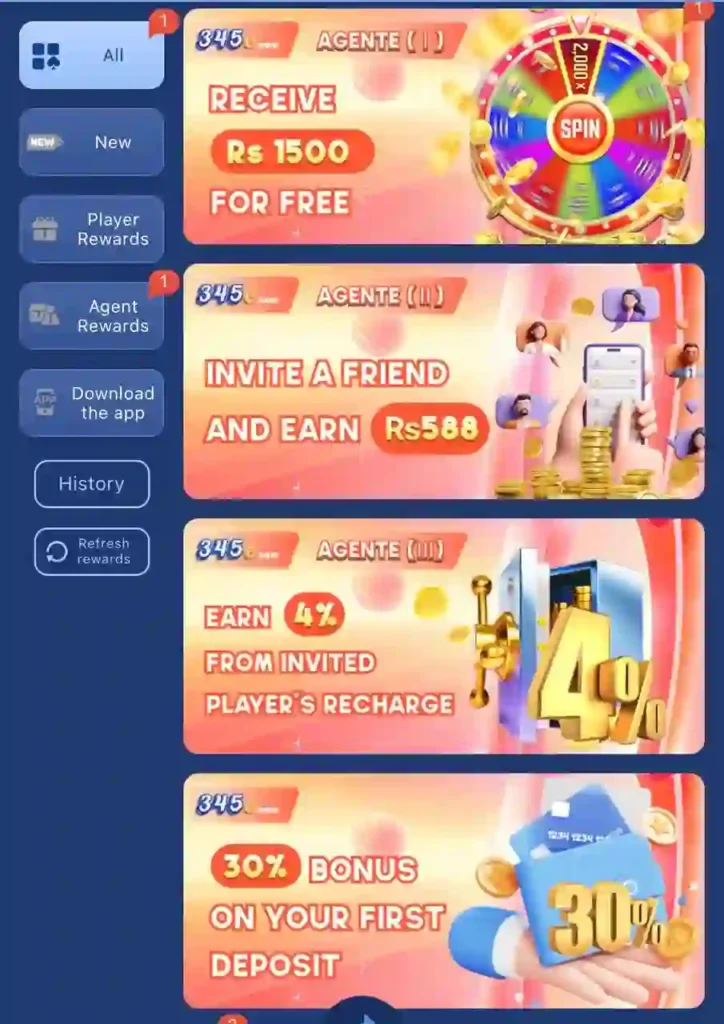 345e game bonus and reward