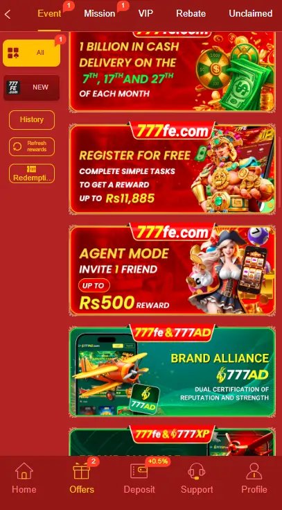 777FE Game payment methods