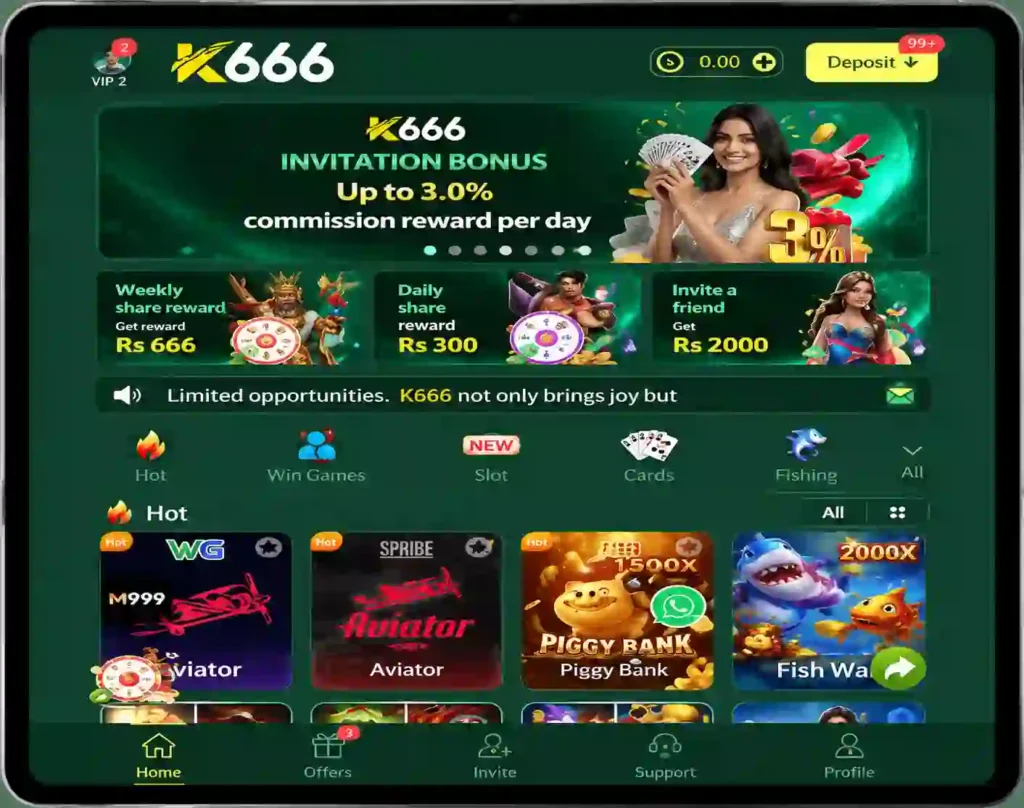 K666 Game Interface Image