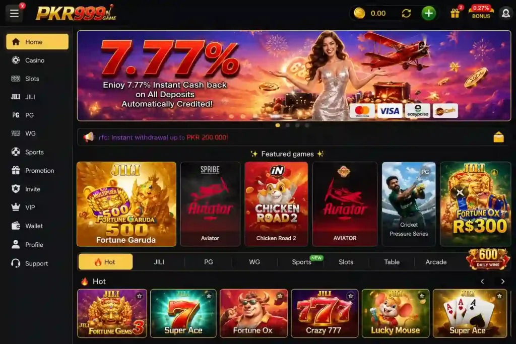Pkr999 Game Interface