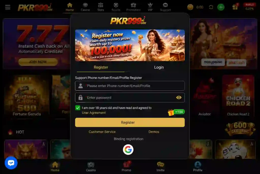 Pkr999 Game Register